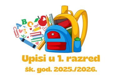 Upisi u 1. razred – obavijest za roditelje